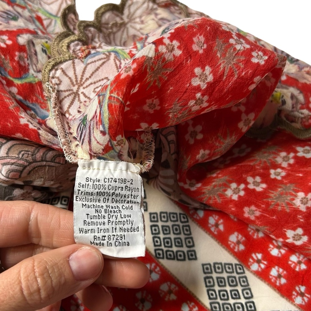 Johnny Was Patchwork Print Boho Tunic Mixed Print… - image 9